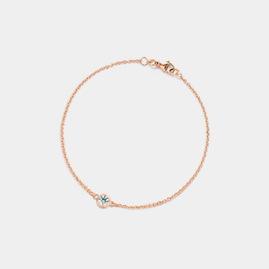 Solitaire Moissanite Charm Stacking Bracelet