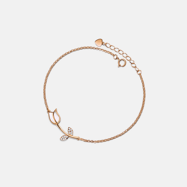 Rose gold 2025 tulip bracelet