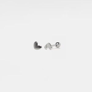 Tiny Small Heart Screw Back Stud Earrings