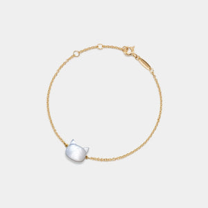 Dainty Mother of Pearl Cat Bracelet