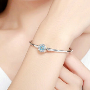 Evil Eye Charm Stacking Bangle Bracelet