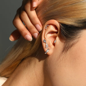 3D Seashell Conch Heart Backing Stud Earrings - Perimade & Co.