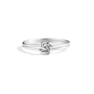 Minimalist Love Knot Wire Stacking Band Ring