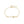 Cube CZ Horizontal Bar Charm Chain Bracelet