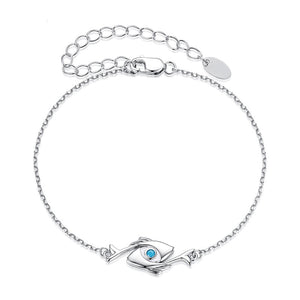 Turquoise Pisces Evil Eye Pendant Bracelet