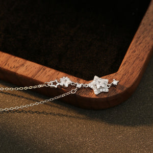 Minimalist Multi Star Dangle Pendant Necklace