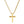Vintage Brushed Twist Cross Charm Necklace