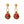 Enamel Christmas Wreath Drop Stud Earrings