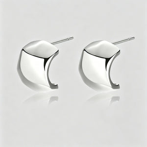 Chunky Geometric Dome Huggie Hoop Earrings