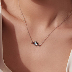 Turquoise Pisces Evil Eye Pendant Necklace