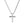 Vintage Brushed Twist Cross Charm Necklace
