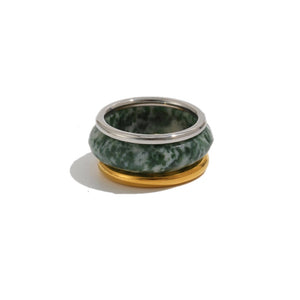 Dainty Colorful Resin Pave Stacking Band Ring