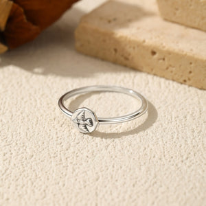 Classic Peace Dove Octagon Stack Band Ring