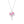 Pink Heart Crown Bow Knot Pendant Necklace