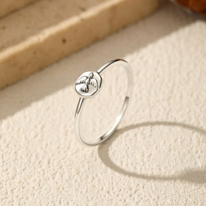 Classic Peace Dove Octagon Stack Band Ring