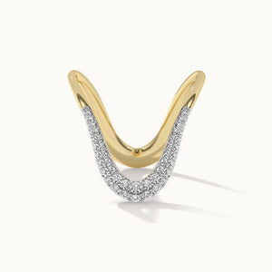 Classic Curved Pave CZ Wishbone Band Ring