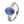 Oval Cabochon Blue Stone Wheat Stack Ring
