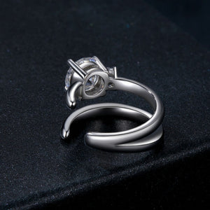 Dual Moissanite Split Layered Clip-On Earrings