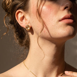 Dainty Oval Cut Crystal Milgrain Stud Earrings