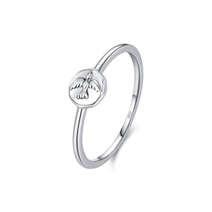 Classic Peace Dove Octagon Stack Band Ring