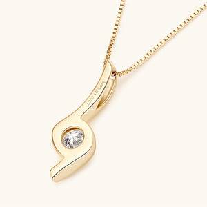 Solitaire Moissanite Twist Pendant Necklace