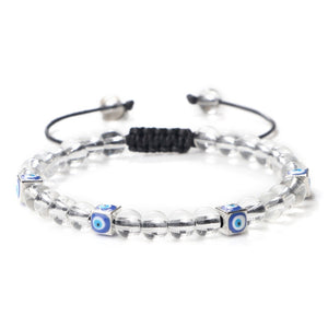 Evil Eye Ceramic Malachite Rope Bracelet