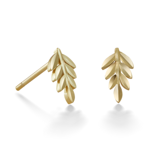 Tiny Small Leaf Cartilage Stud Earrings