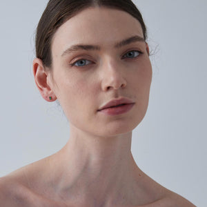 Tiny Small Green Emerald Cut Stud Earrings