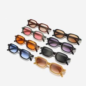 Retro Ergonomic Thick Frame Oval Sunglasses