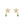 Pave Starfish Green Crystal Drop Stud Earrings