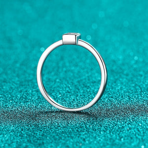 Tiny Princess Moissanite Wedding Band Ring