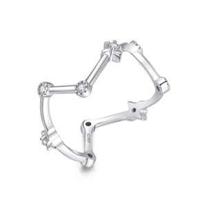 Moissanite Geometric Irregular Line Band Ring