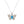 Butterfly Blue Topaz Textured Charm Necklace
