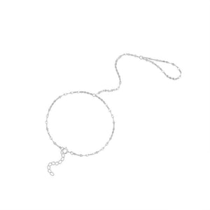 Minimalist Lip Chain Hand Chain Ring Bracelet