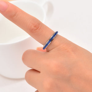 Dainty Eternity CZ Anxiety Fidget Spinner Ring