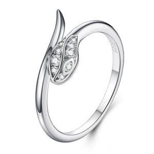Dainty Moissanite Pave Snake Wrap Band Ring