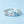 Moissanite Blue CZ Pear Cut Cluster Band Ring