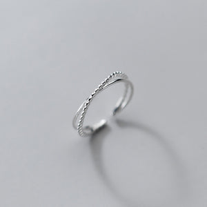 Minimalist Dual Row Layer Bead Stacking Ring