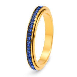 Dainty Eternity CZ Anxiety Fidget Spinner Ring