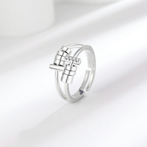 Layered Anxiety Fidget Spinner Statement Ring
