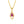 Pear Crystal Marquise Frame Charm Necklace