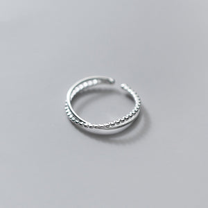 Minimalist Dual Row Layer Bead Stacking Ring