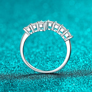 Eight-Stone Moissanite Bypass Open Ring