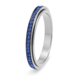 Dainty Eternity CZ Anxiety Fidget Spinner Ring