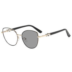 Geometric Photochromic Cat Eye Sunglasses