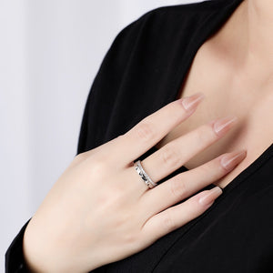 Sparkle Pave CZ Mermaid Scale Open Ring
