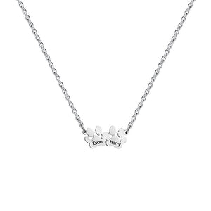 Custom Dog Cat Paw Print Charm Necklace