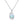 Sparkling Teardrop Opal Leaf Charm Necklace