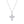 Textured Filigree CZ Cross Pendant Necklace