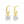 Asymmetric J-Hoop Cushion CZ Drop Earrings